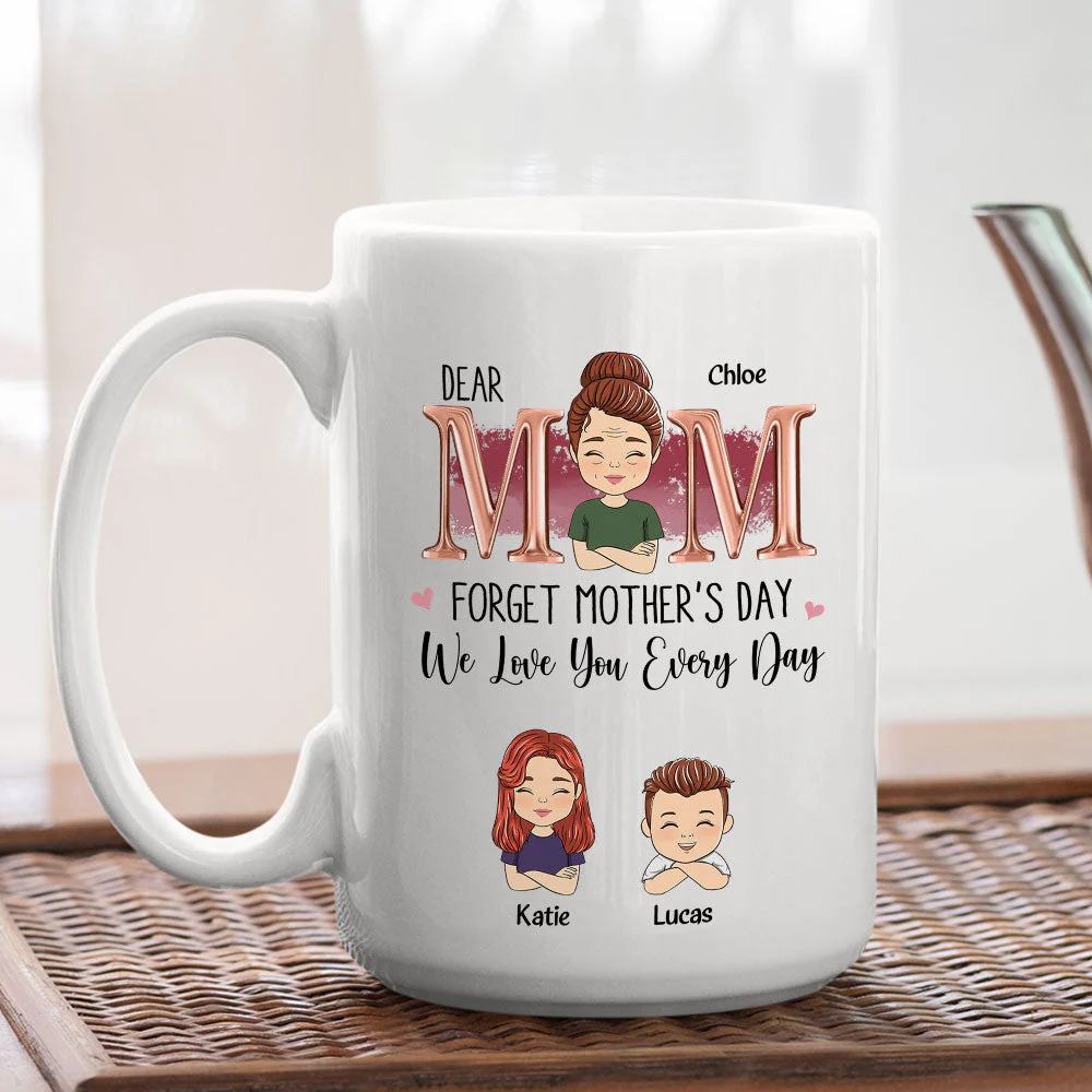 We Love You Every Day - Personalized Custom Coffee Mug - Image 2