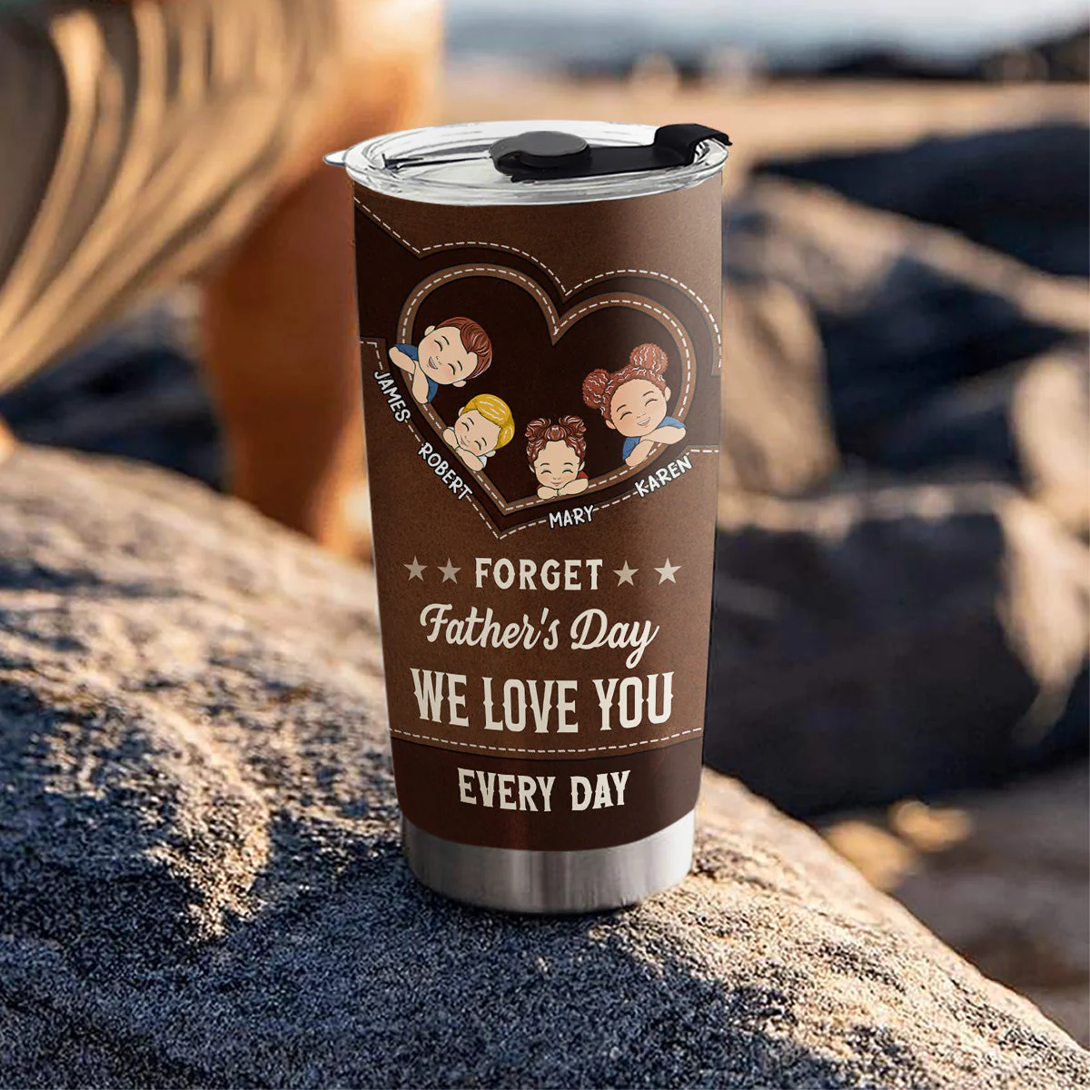 We Love You Every Day - Personalized Custom Tumbler - Image 4