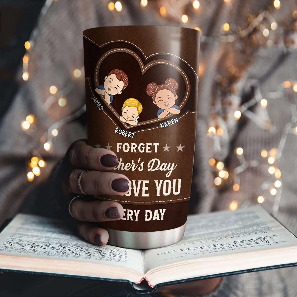 We Love You Every Day - Personalized Custom Tumbler - Image 5