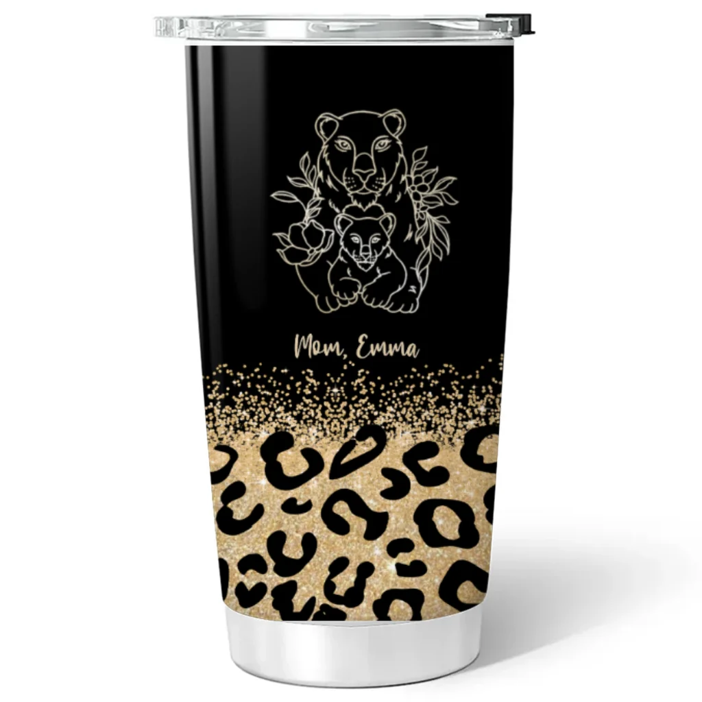 We Love You Mom Leopard - Personalized Custom Tumbler - Image 7