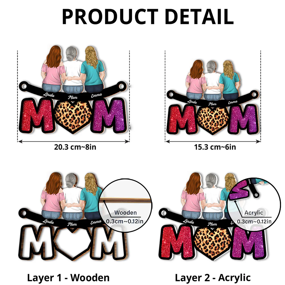 We Love You Mommy - Personalized Custom Suncatcher - Image 5