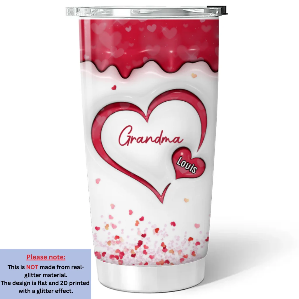 We Love You More Than Words - Personalized Custom 3D Inflated Effect Tumbler - Image 5