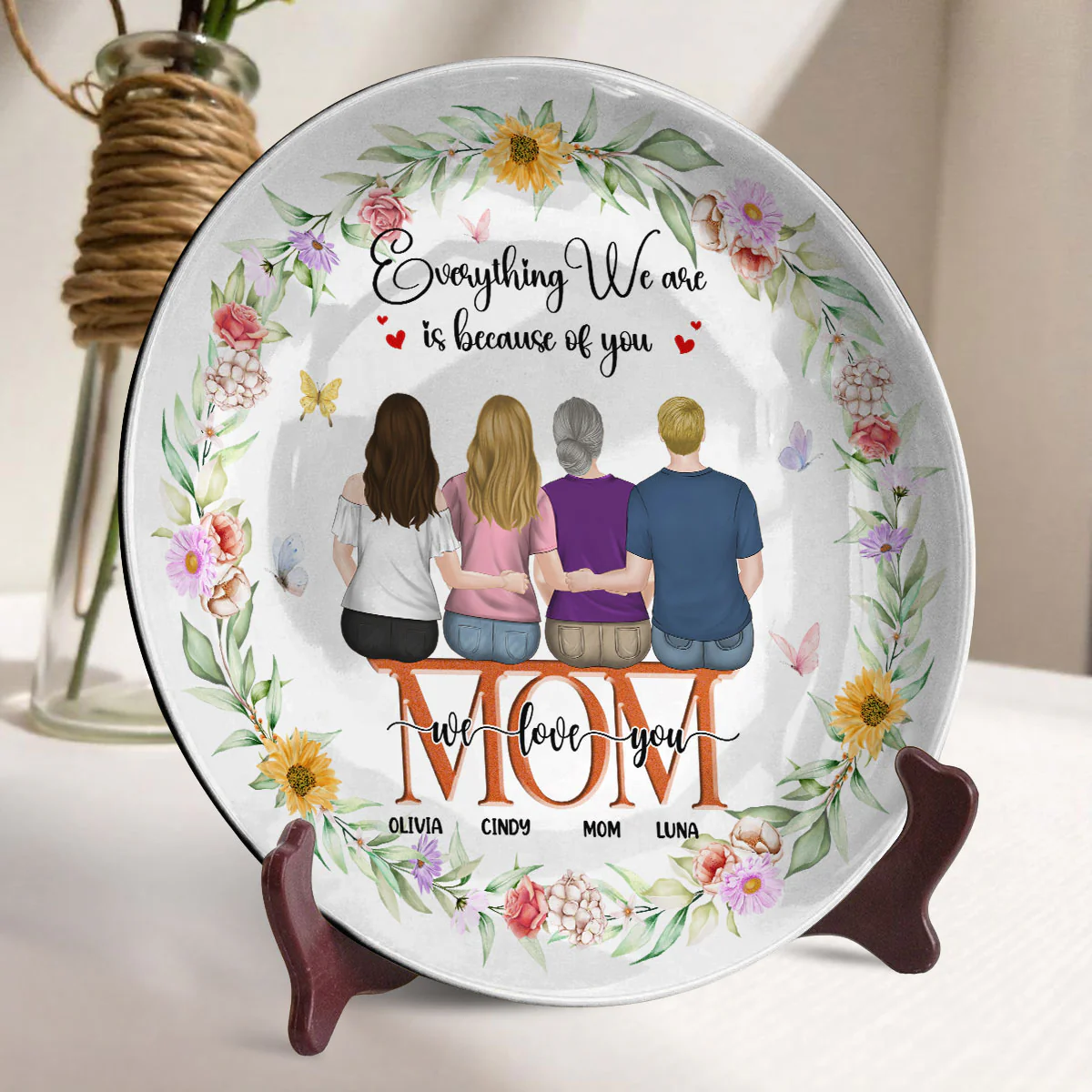 We Love You - Personalized Custom Plate - Image 3
