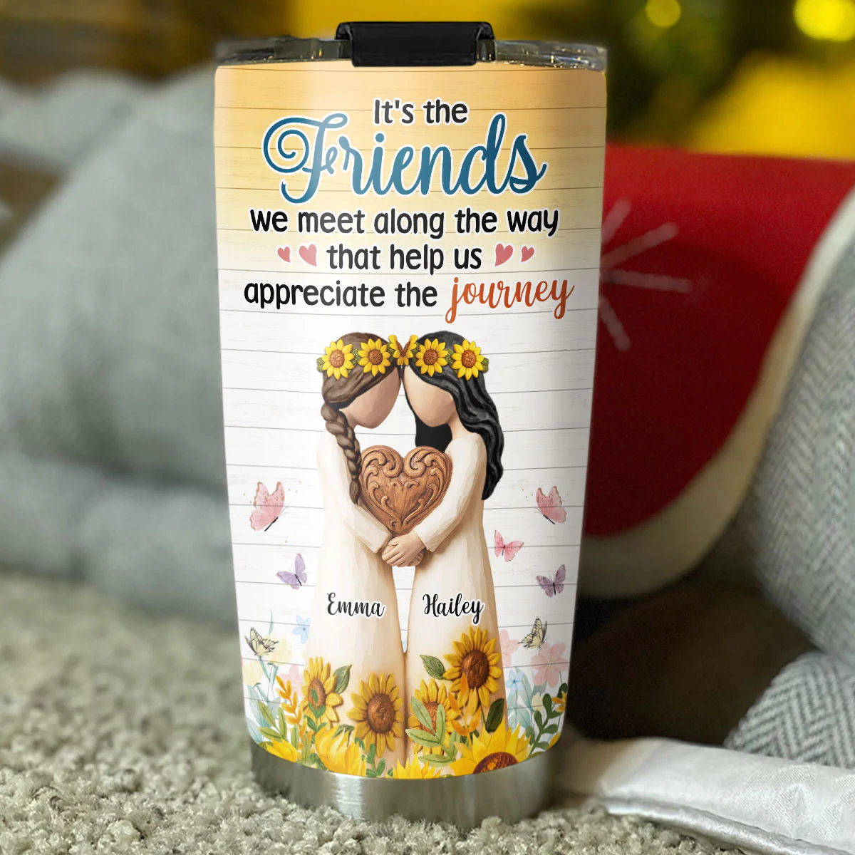 We Meet Along The Way - Personalized Custom Tumbler - Image 3