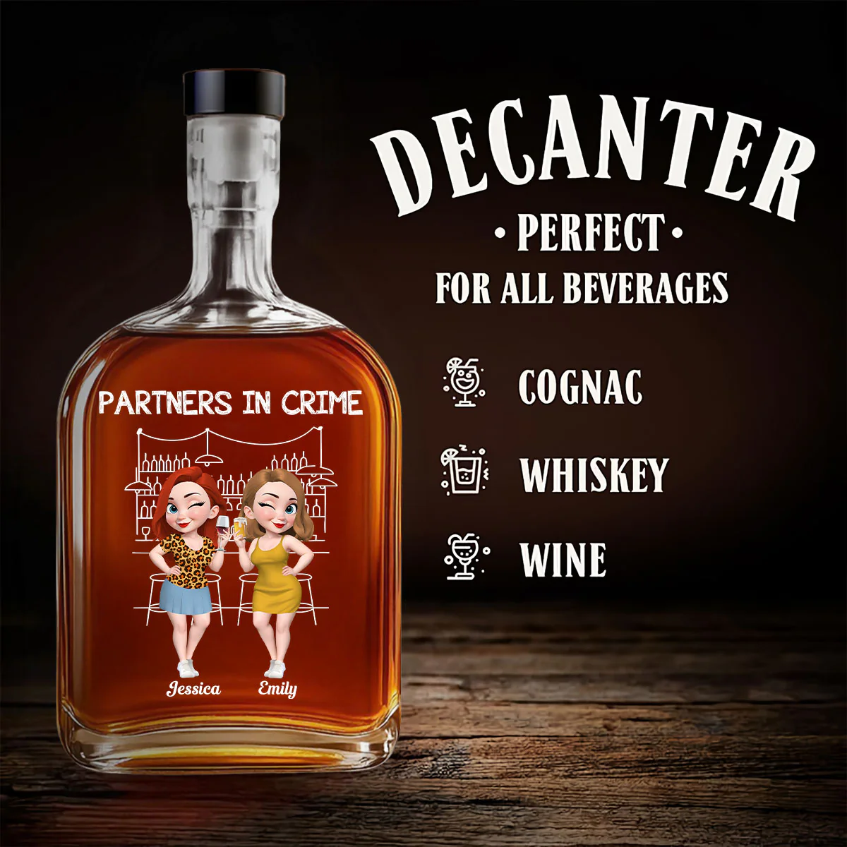 We Might Be Drunk - Personalized Custom Spirits Decanter - Image 4