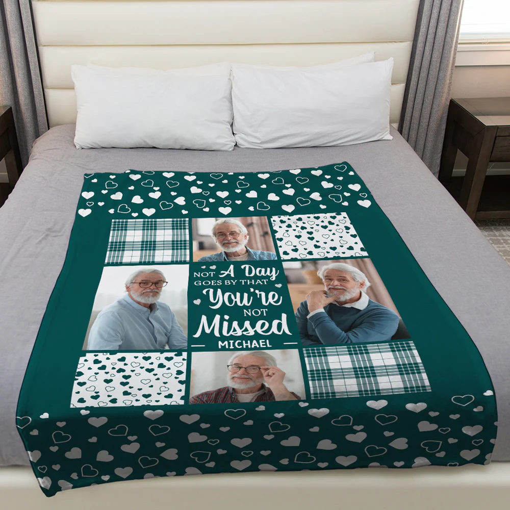 We Miss You - Personalized Custom Fleece Blanket - Image 4