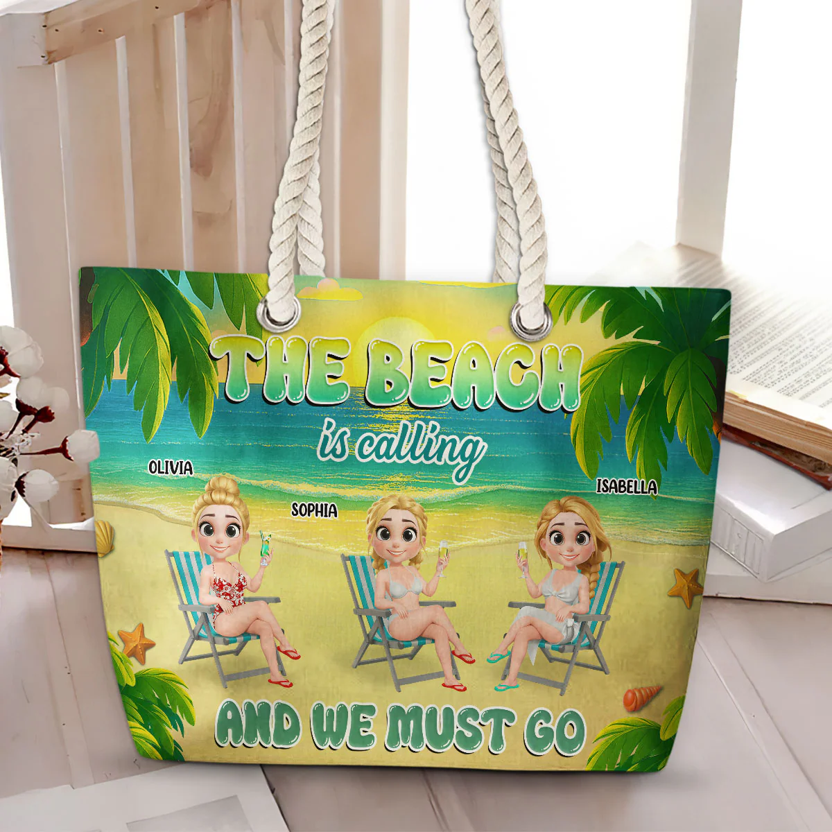We Must Go - Personalized Custom Beach Bag - Image 3