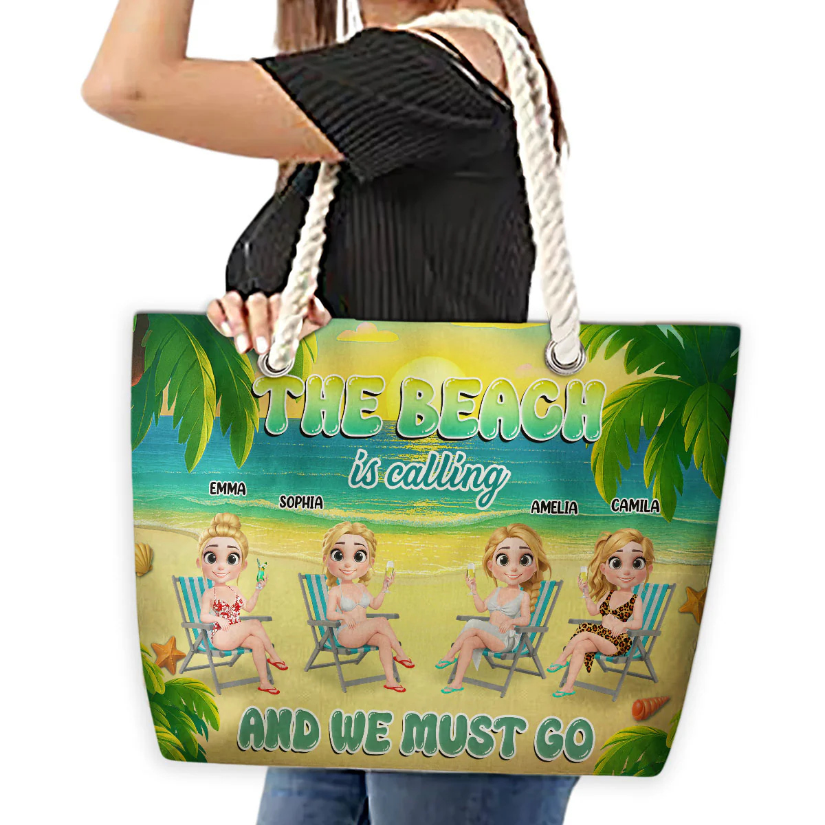 We Must Go - Personalized Custom Beach Bag - Image 4