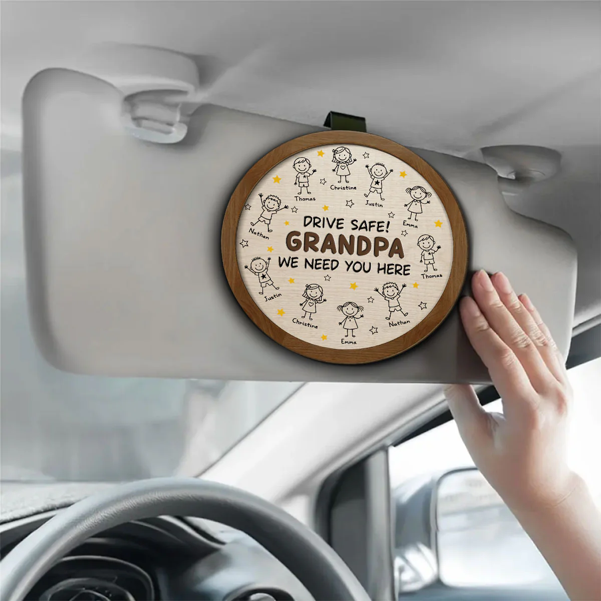 We Need You Home Safe - Personalized Custom Car Visor Clip - Image 4