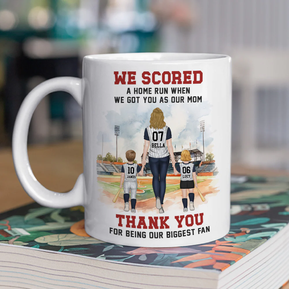 We Scored A Home Run When We Got You - Personalized Custom Coffee Mug - Image 2