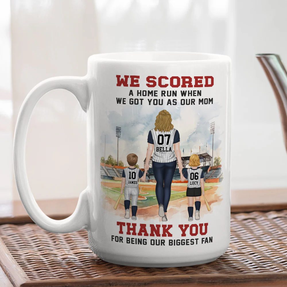 We Scored A Home Run When We Got You - Personalized Custom Coffee Mug - Image 4
