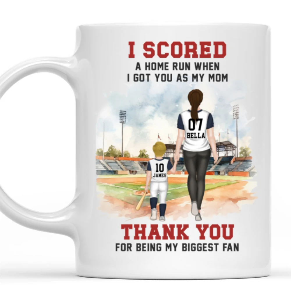 We Scored A Home Run When We Got You - Personalized Custom Coffee Mug - Image 6