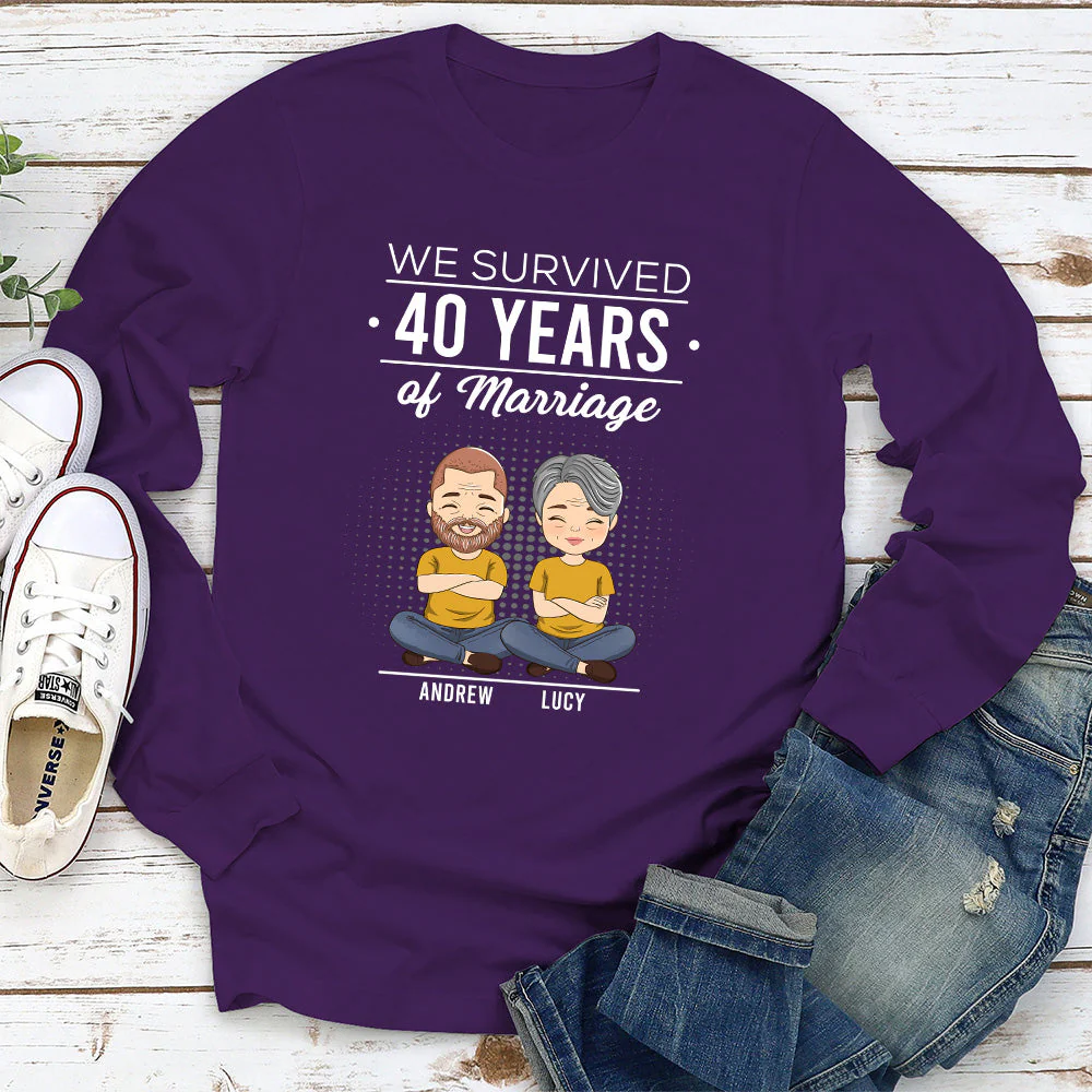 We Survived - Personalized Custom Long Sleeve T-shirt - Image 2