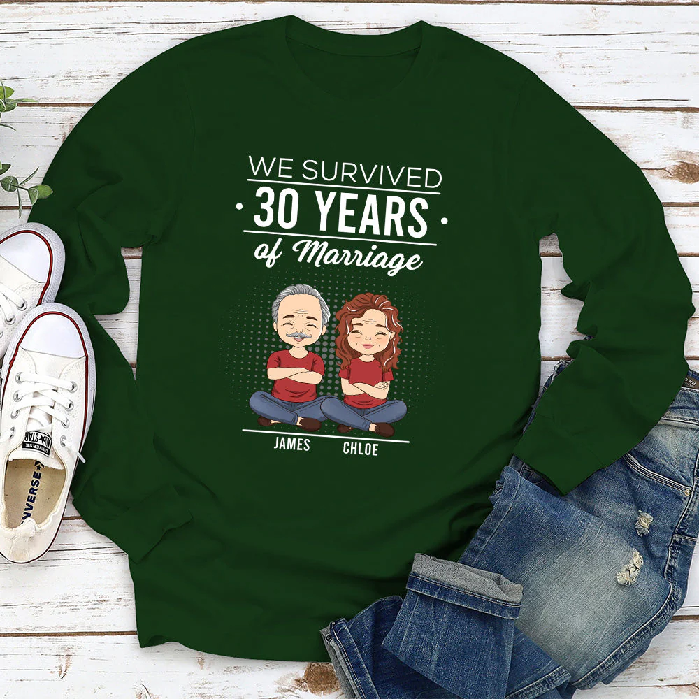 We Survived - Personalized Custom Long Sleeve T-shirt - Image 3