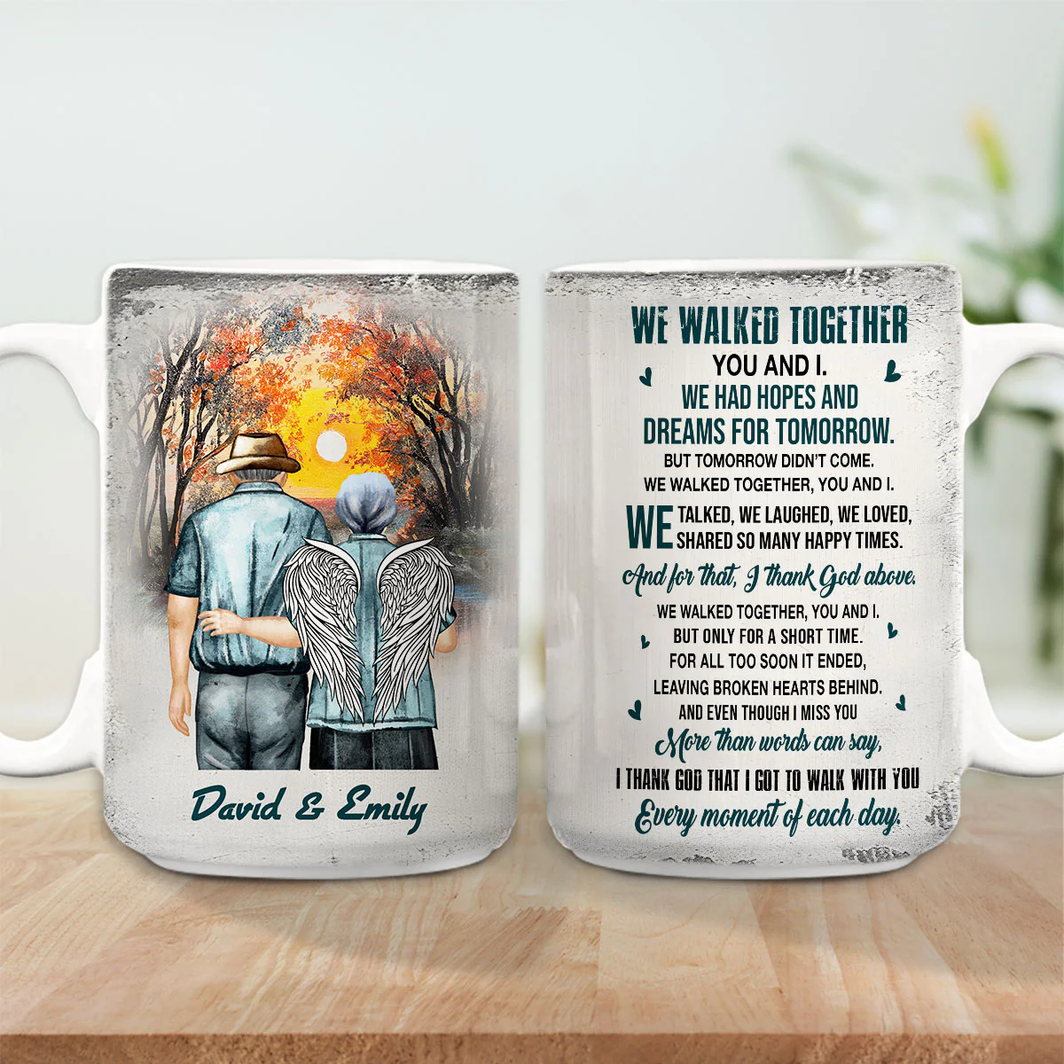 We Walked Together You And I - Personalized Custom Coffee Mug - Image 4