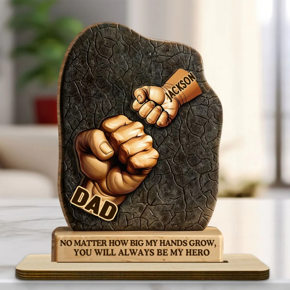 We Will Always Reach For You - Personalized Custom 2-Layer Wood Plaque With Flat Base - Image 7