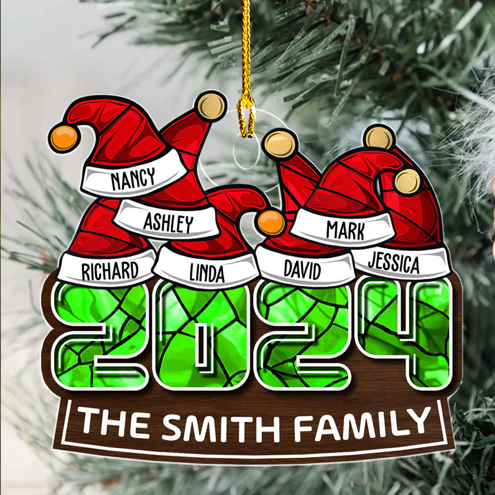 We Wish You A Merry Christmas - Personalized Custom Acrylic Ornament - Image 4