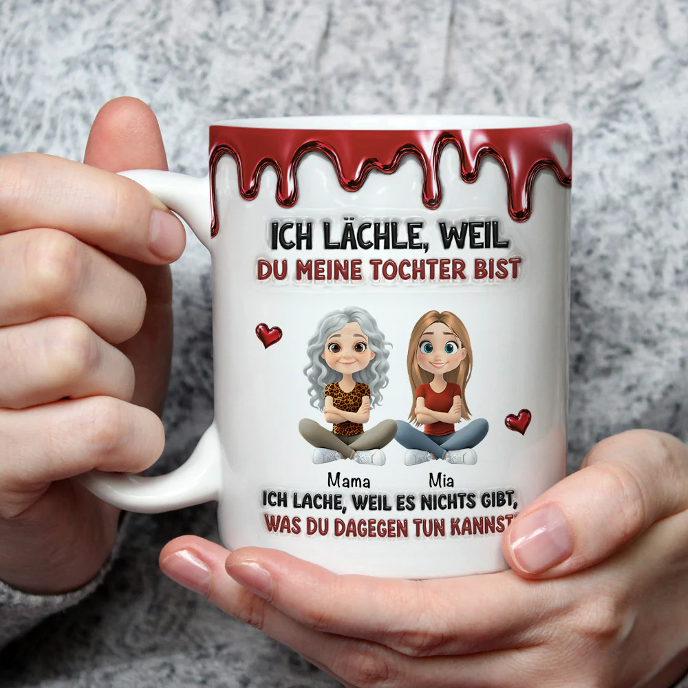 Weil Du Mein Sohn Bist – Personalisierte Tasse Mit 3D-aufgeblasenem Effekt - Image 3
