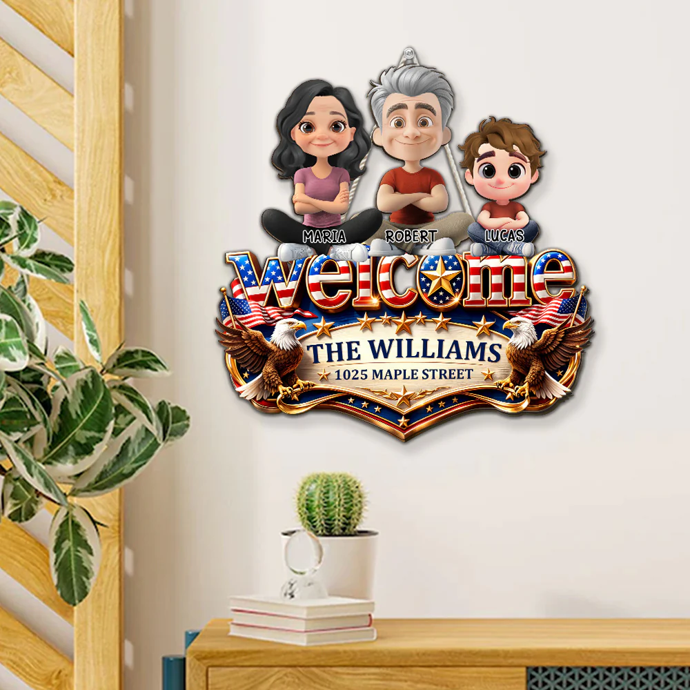 Welcome Home Sweet Home - Personalized Custom Wood Sign - Image 2