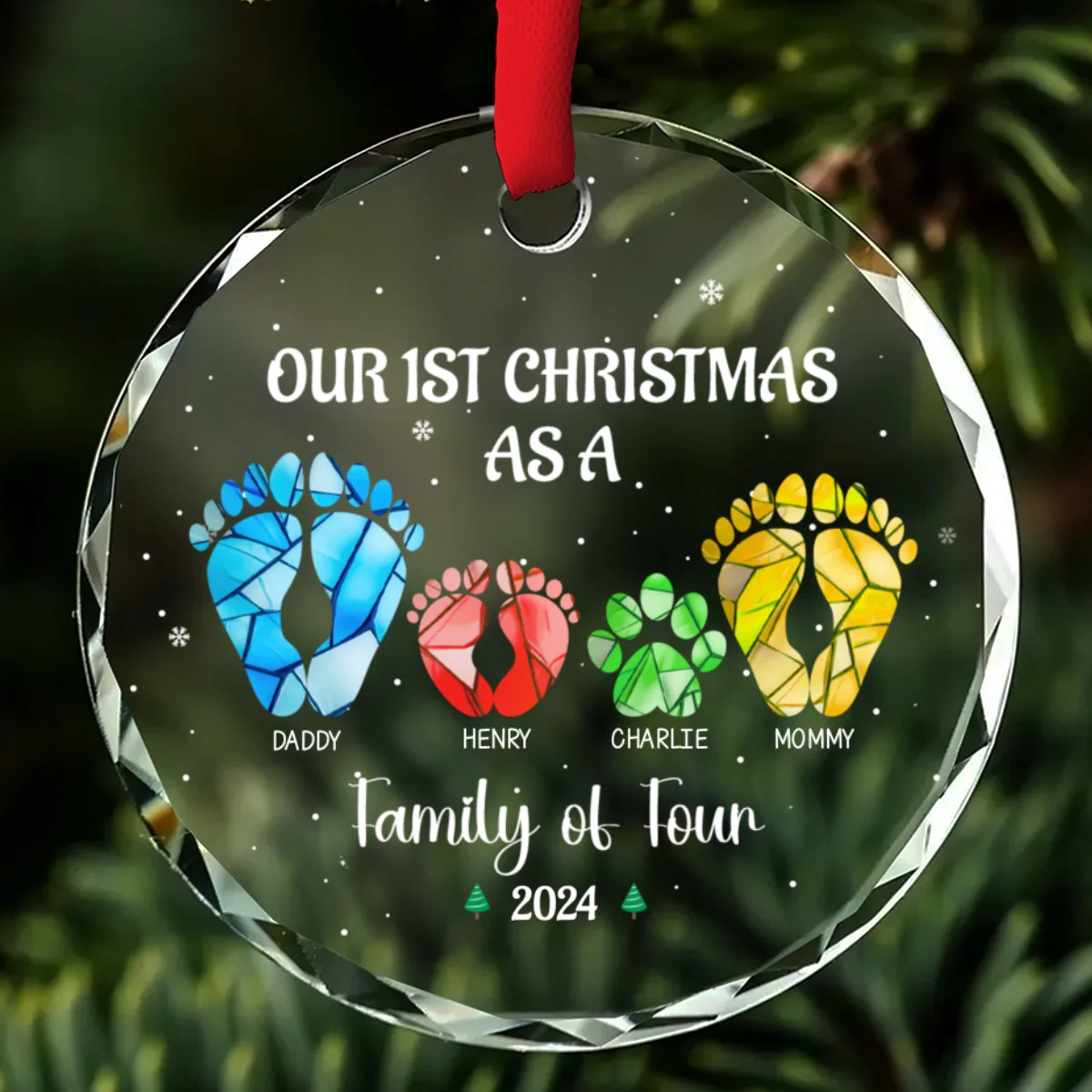 Welcome New Member - Personalized Custom Glass Ornament - Image 6
