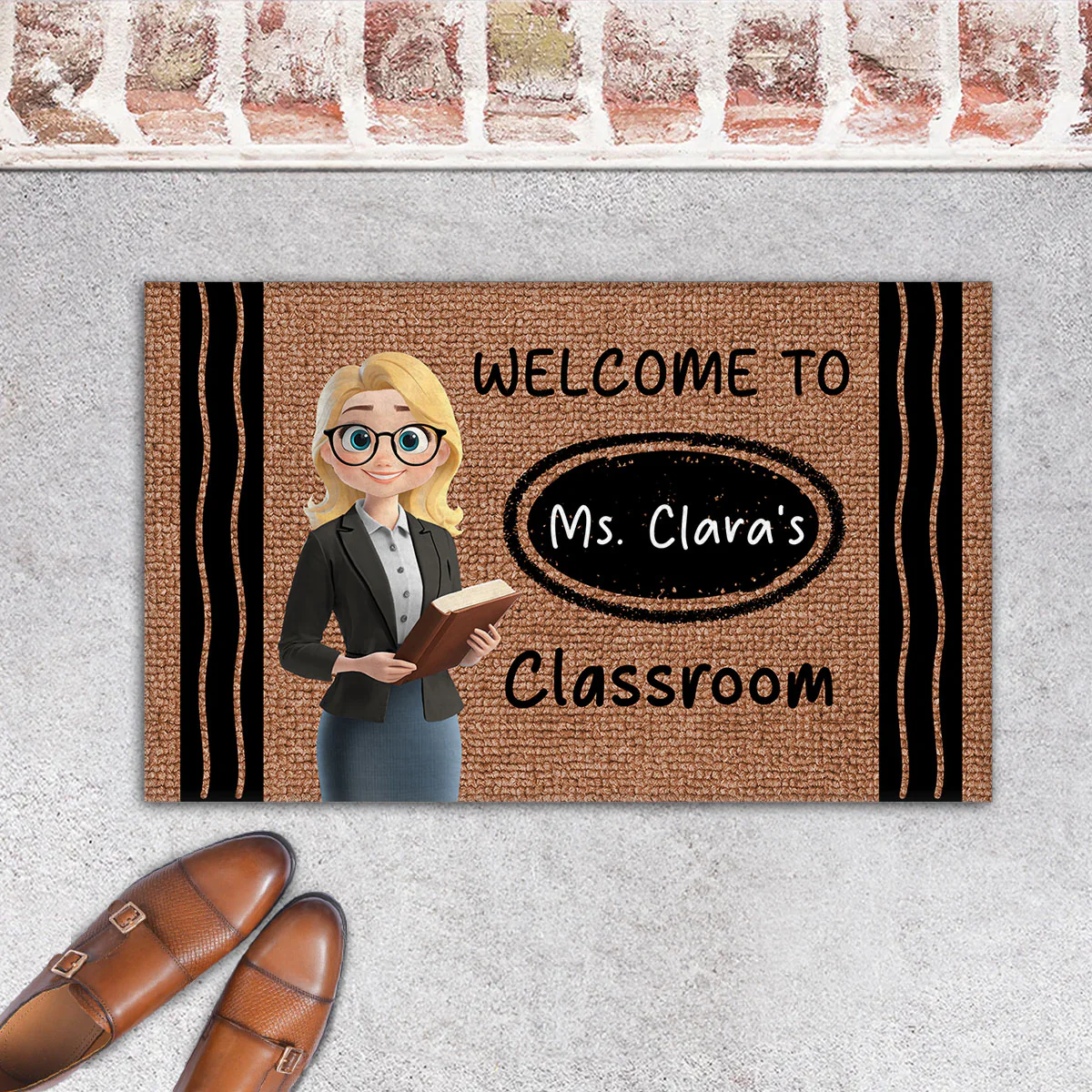 Welcome To Classroom - Personalized Custom Doormat - Image 3