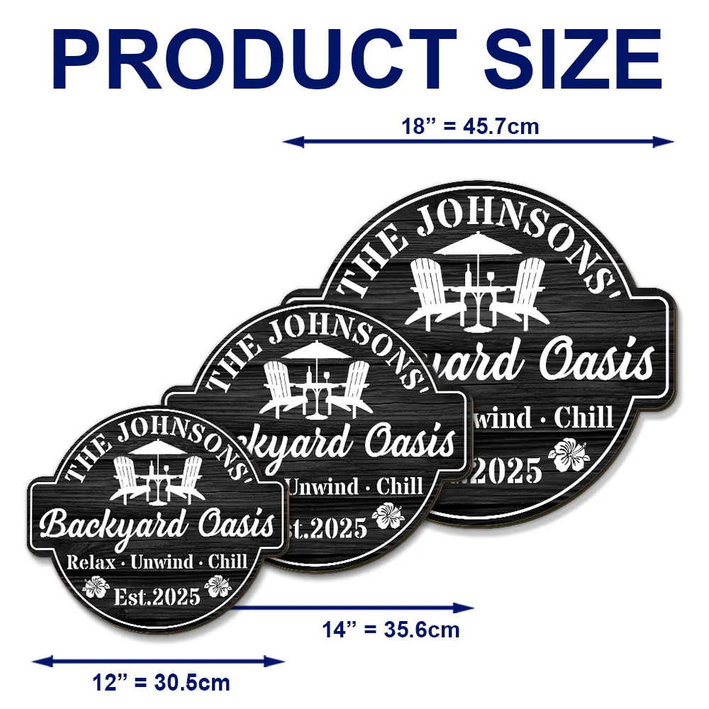 Welcome To Our Backyard Oasis - Personalized Custom Wood Sign - Image 7