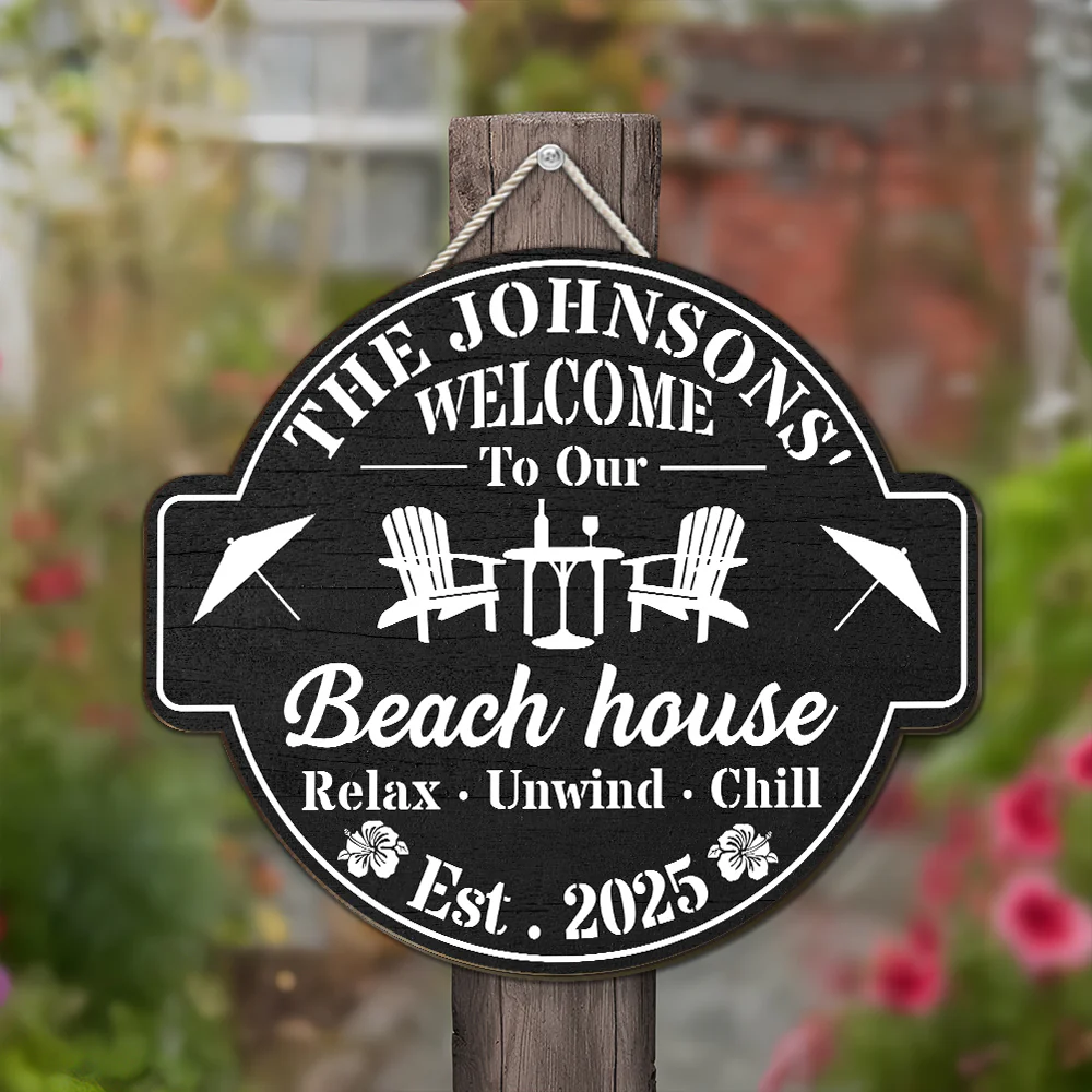 Welcome To Our Home - Personalized Custom Wood Sign - Image 6