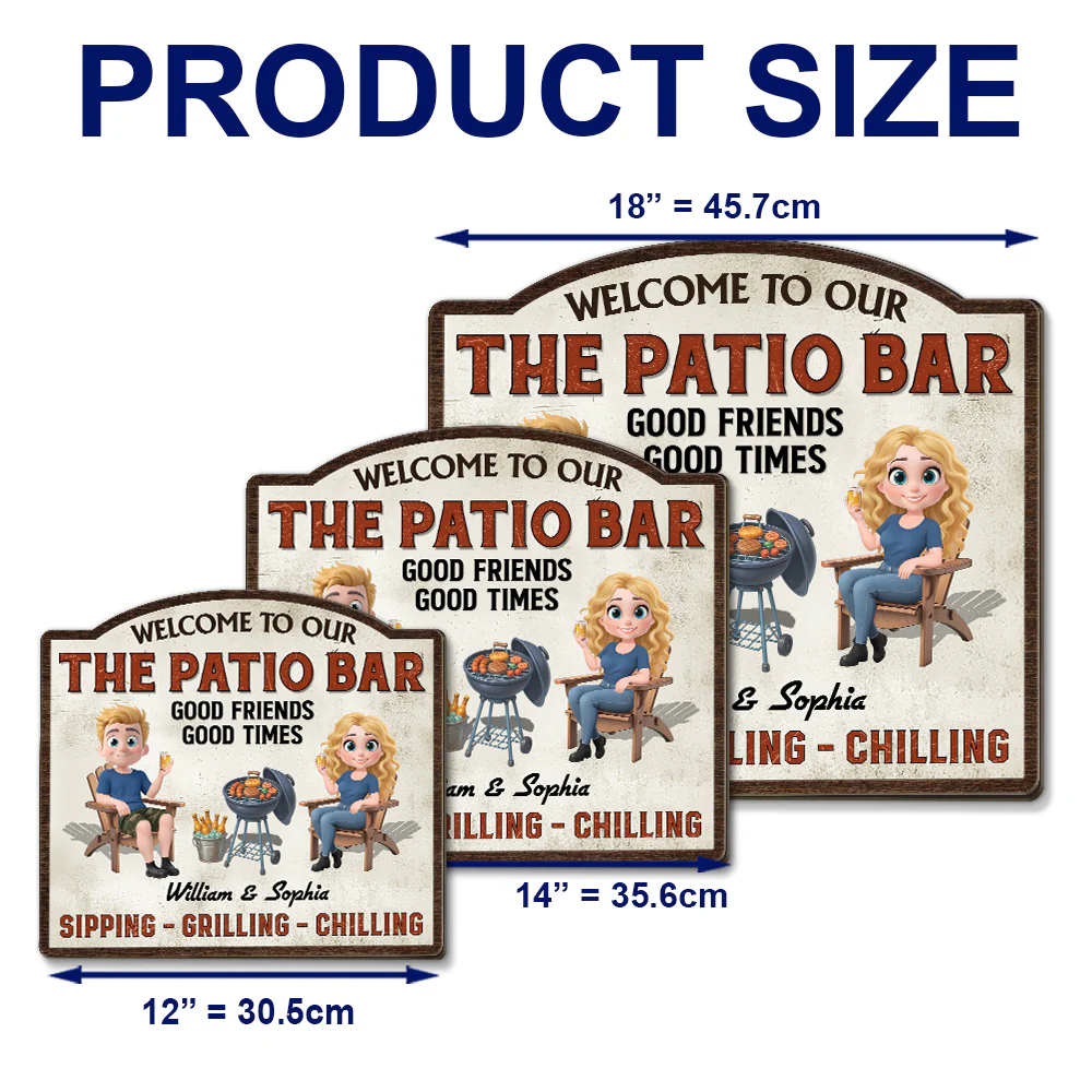 Welcome To Our Patio - Personalized Custom Wood Sign - Image 5