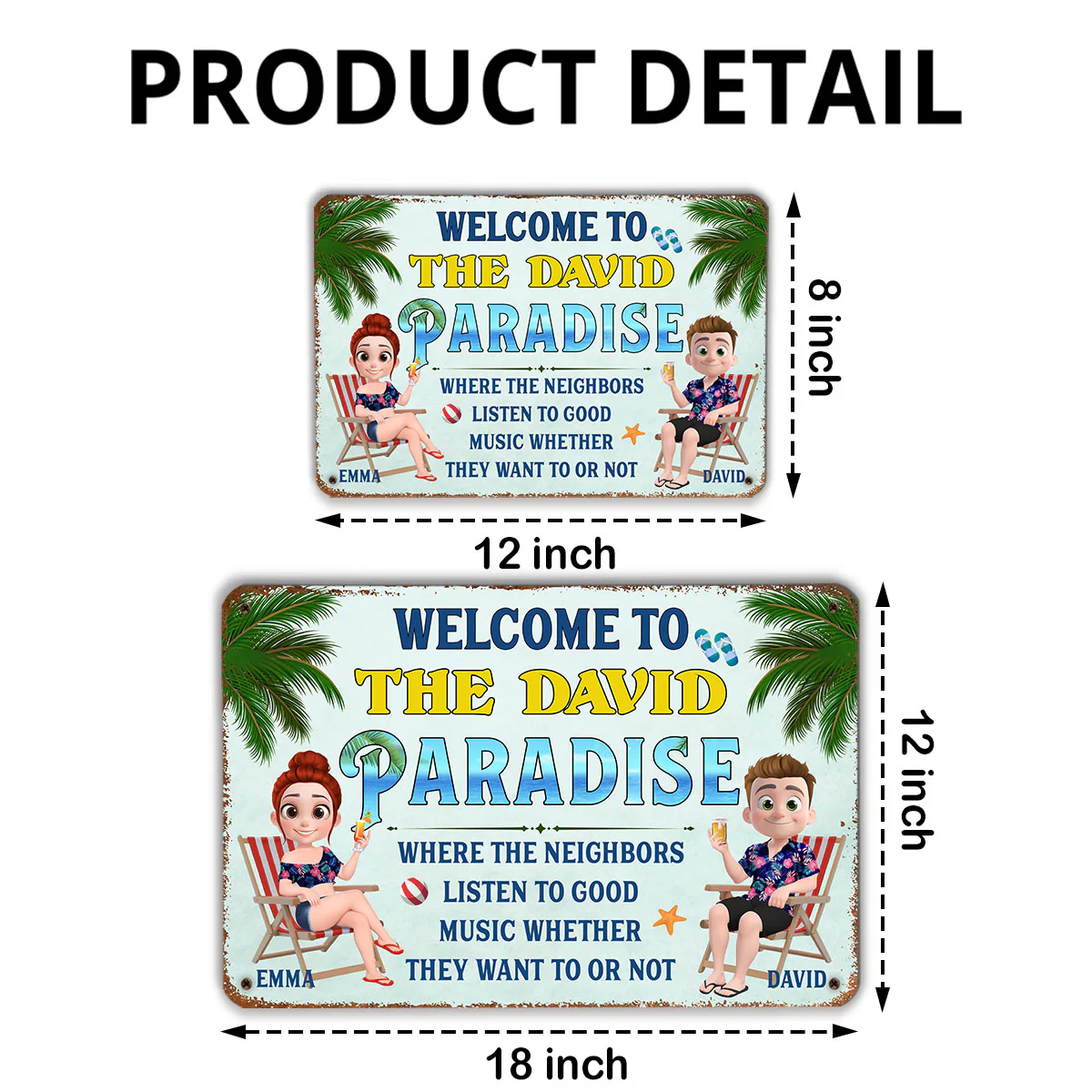 Welcome To Our Pool - Personalized Custom Metal Sign - Image 6
