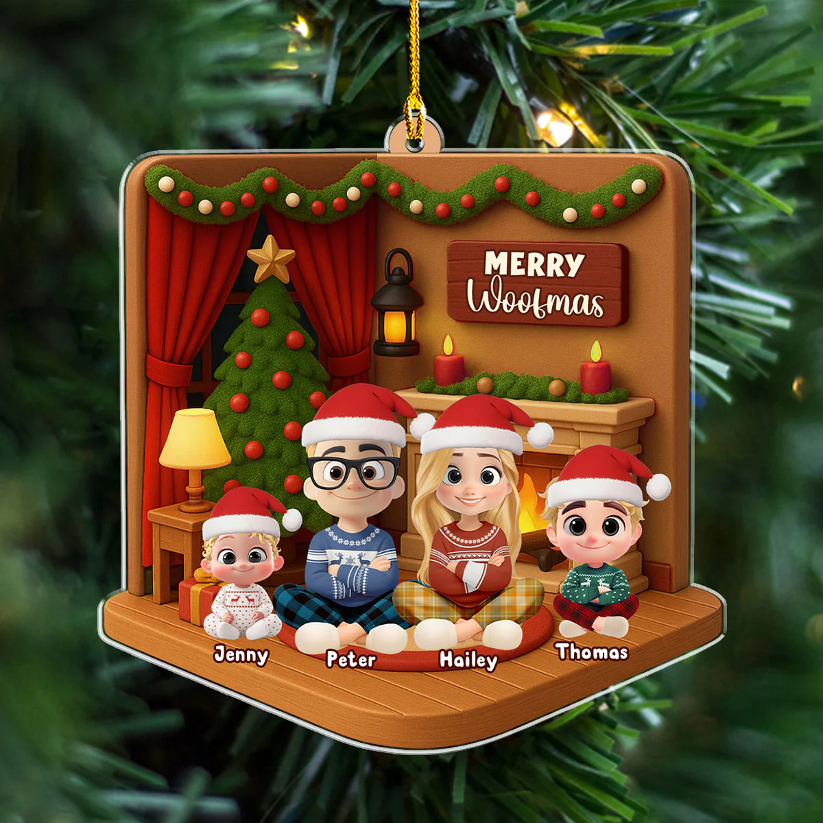 We Got The Christmas Joy - Personalized Custom 3D Effect Acrylic Ornament - Image 3