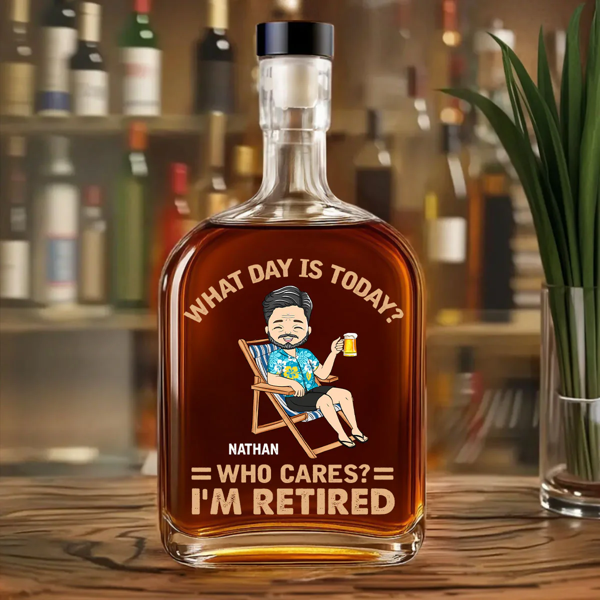 What Day Is Today - Personalized Custom Spirits Decanter - Image 2