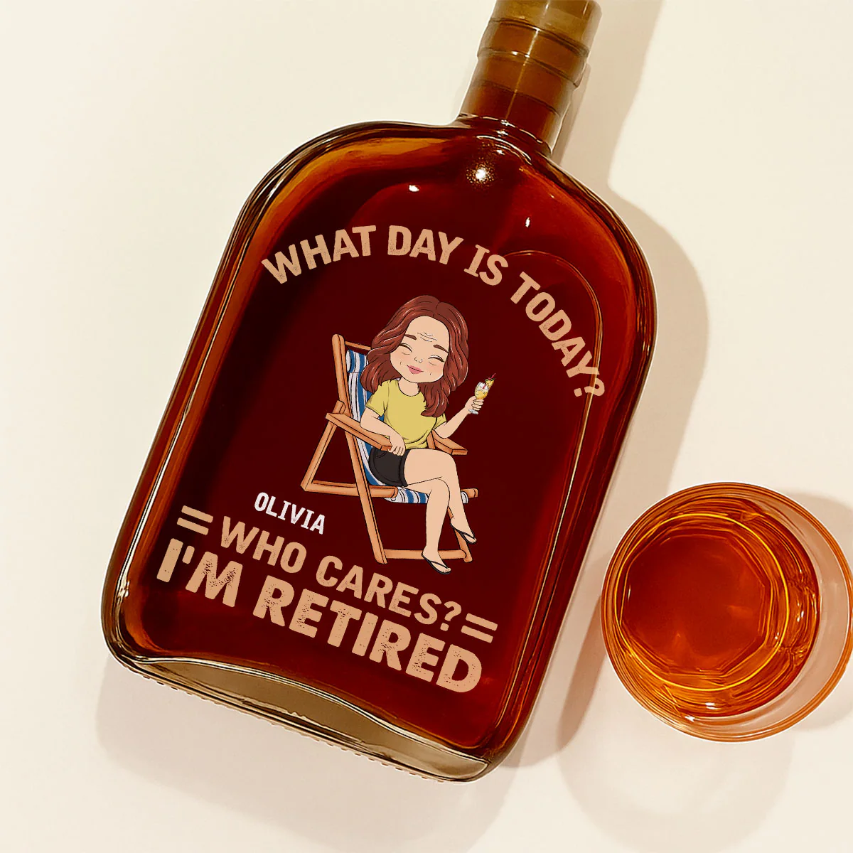 What Day Is Today - Personalized Custom Spirits Decanter - Image 3
