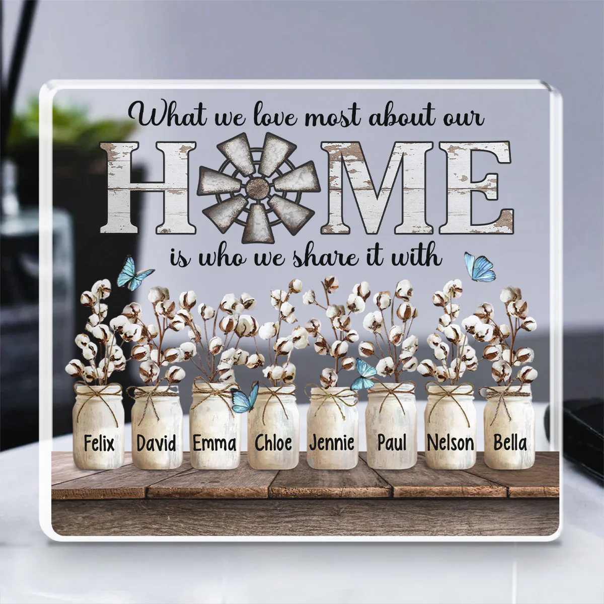 What We Love Most About Our Home - Personalized Custom Acrylic Plaque - Image 3