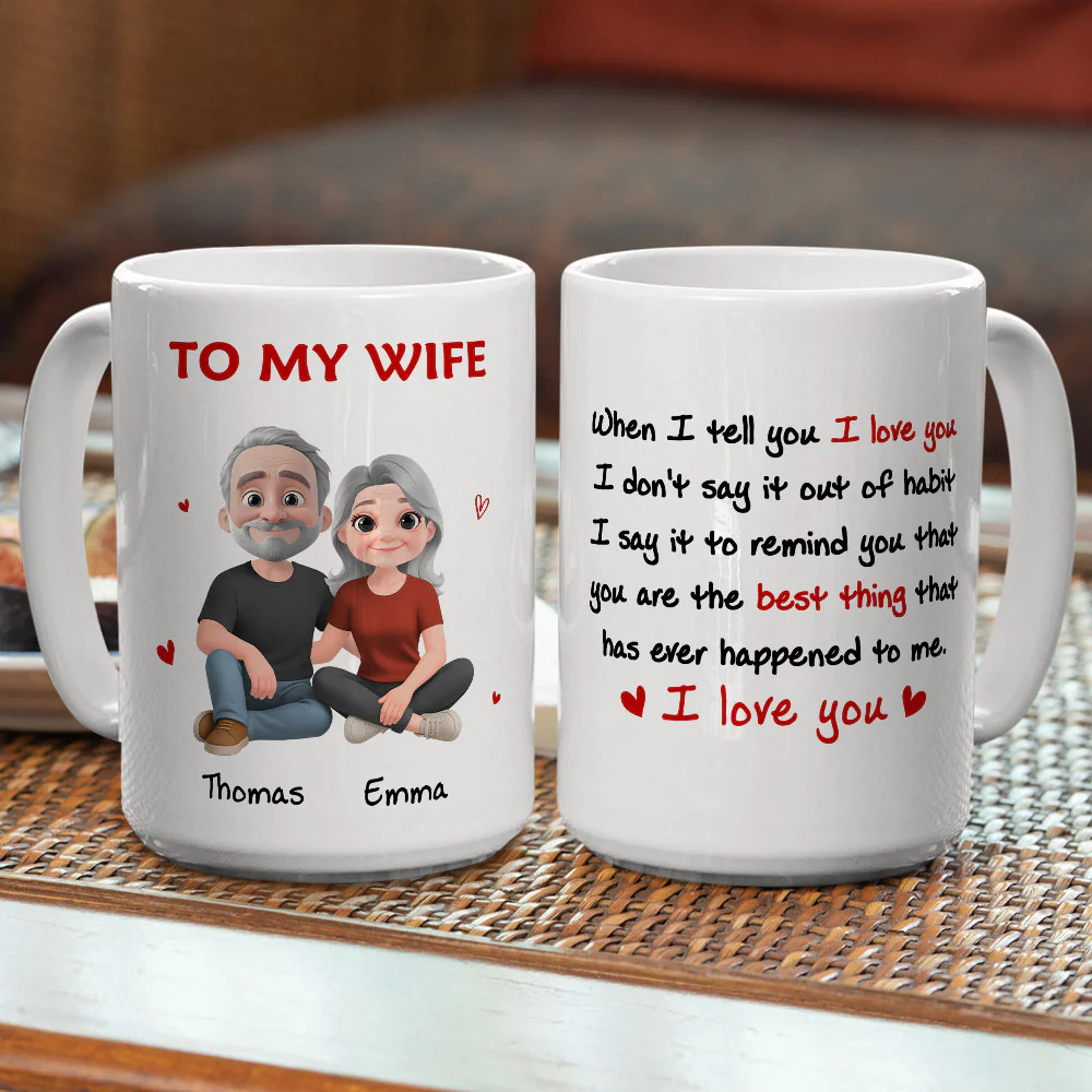When I Tell You I Love You - Personalized Custom Coffee Mug - Image 4