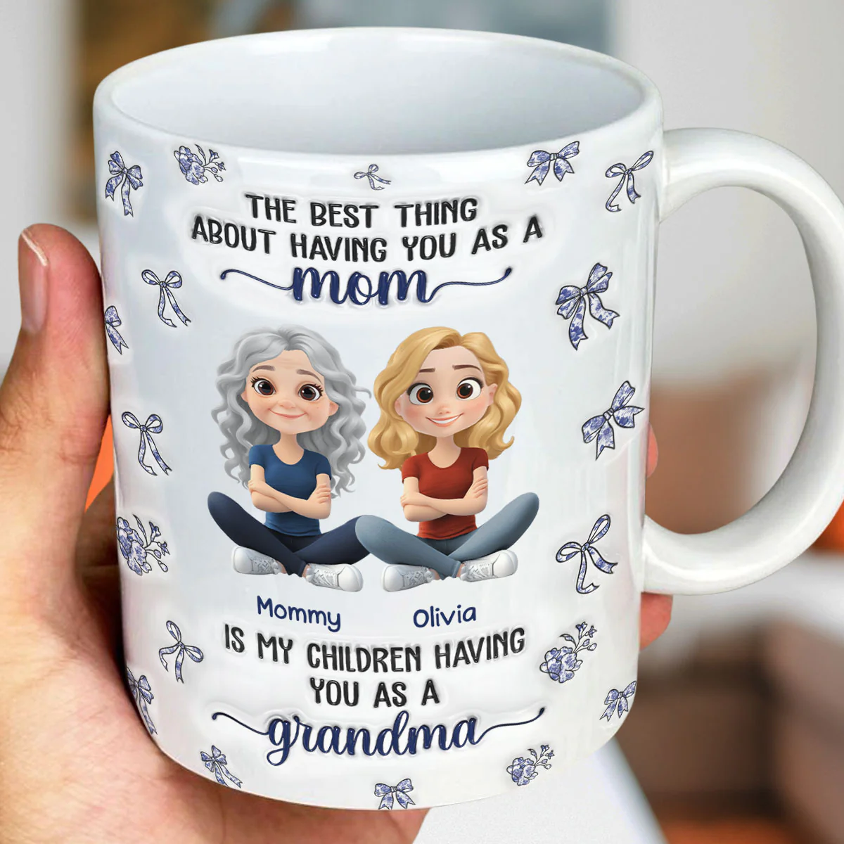When My Child Have You As A Grandma - Personalized Custom 3D Inflated Effect Mug - Image 4