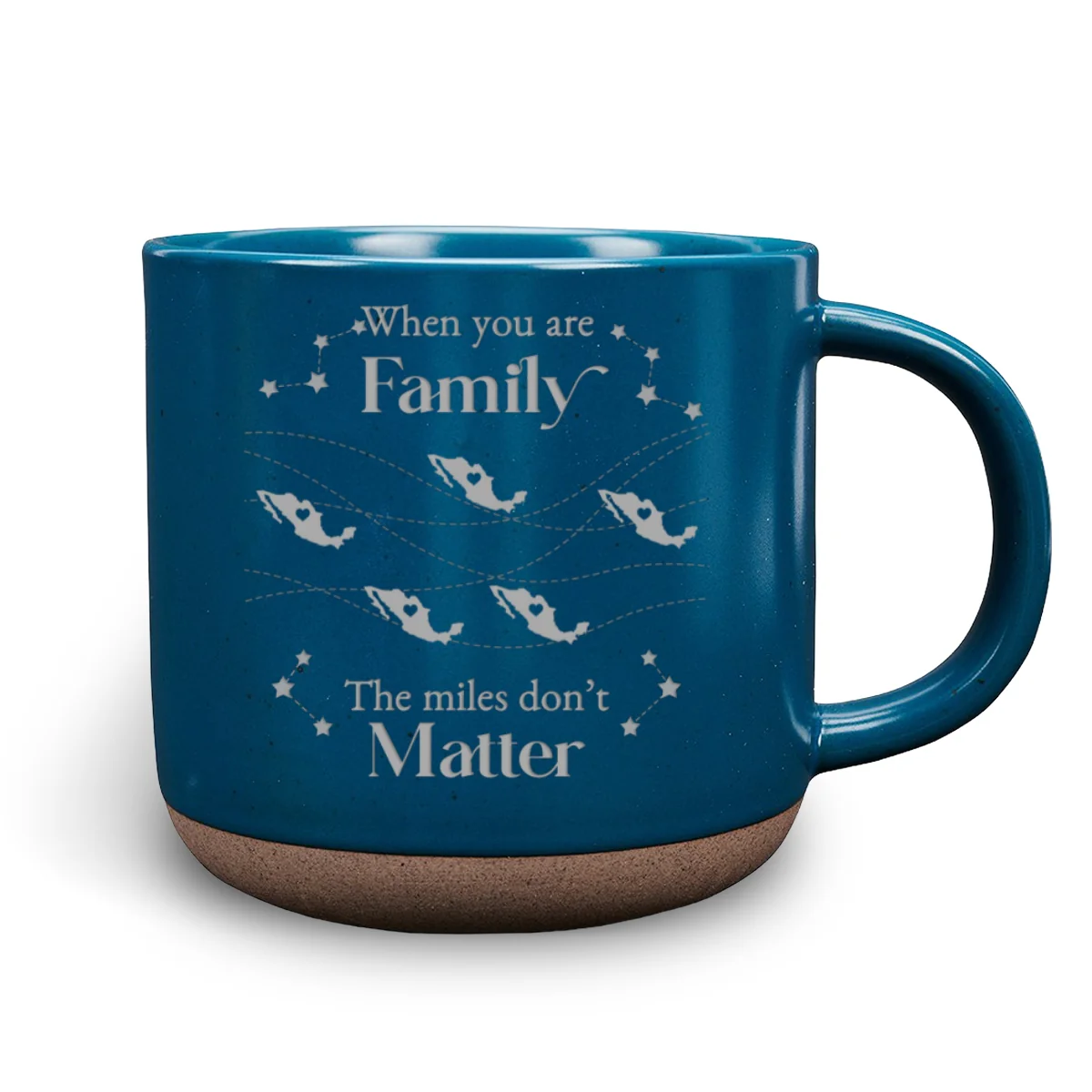 When You Are Family, Distance Does Not Matter International Version - Personalized Custom Pottery Mug - Image 7