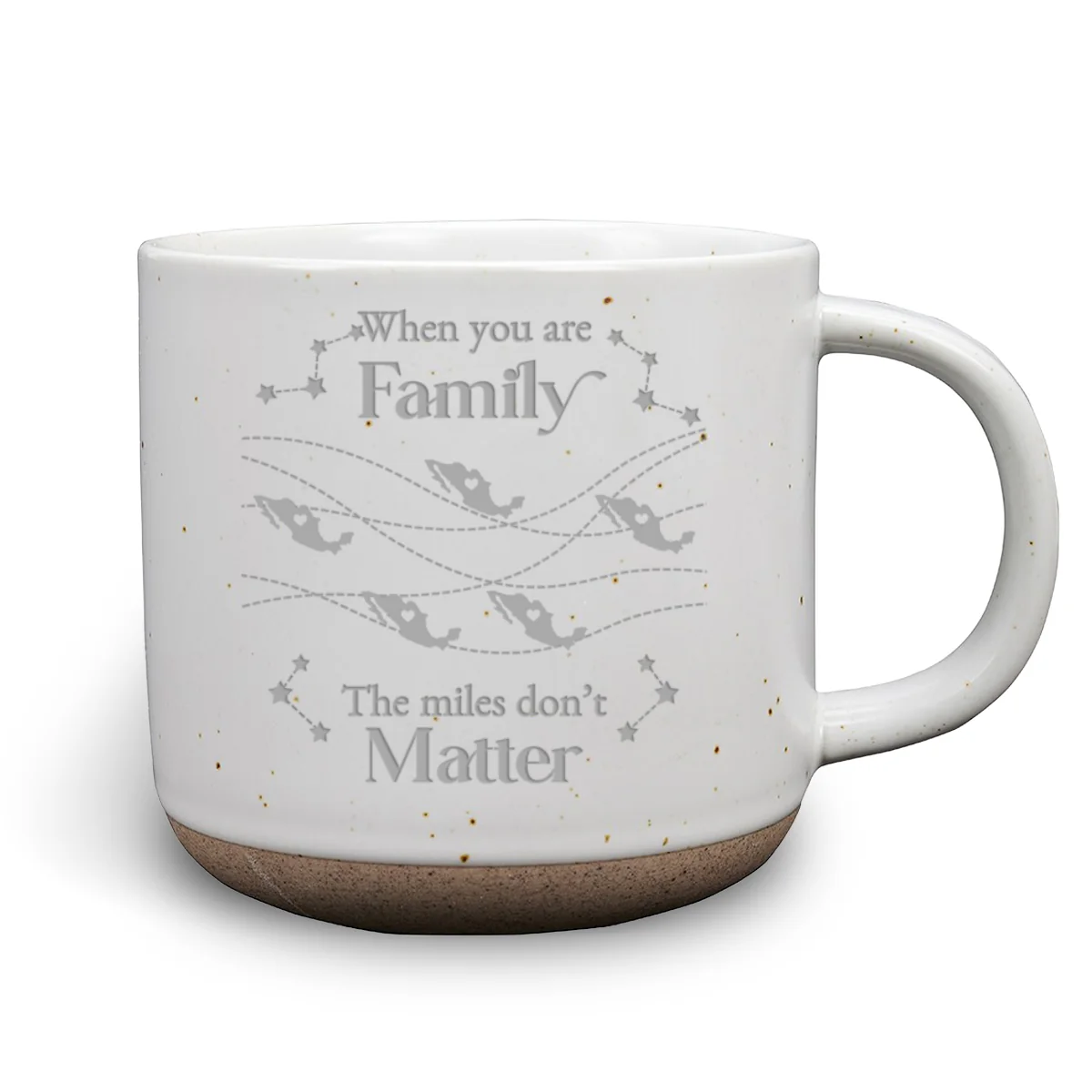When You Are Family, Distance Does Not Matter International Version - Personalized Custom Pottery Mug - Image 8