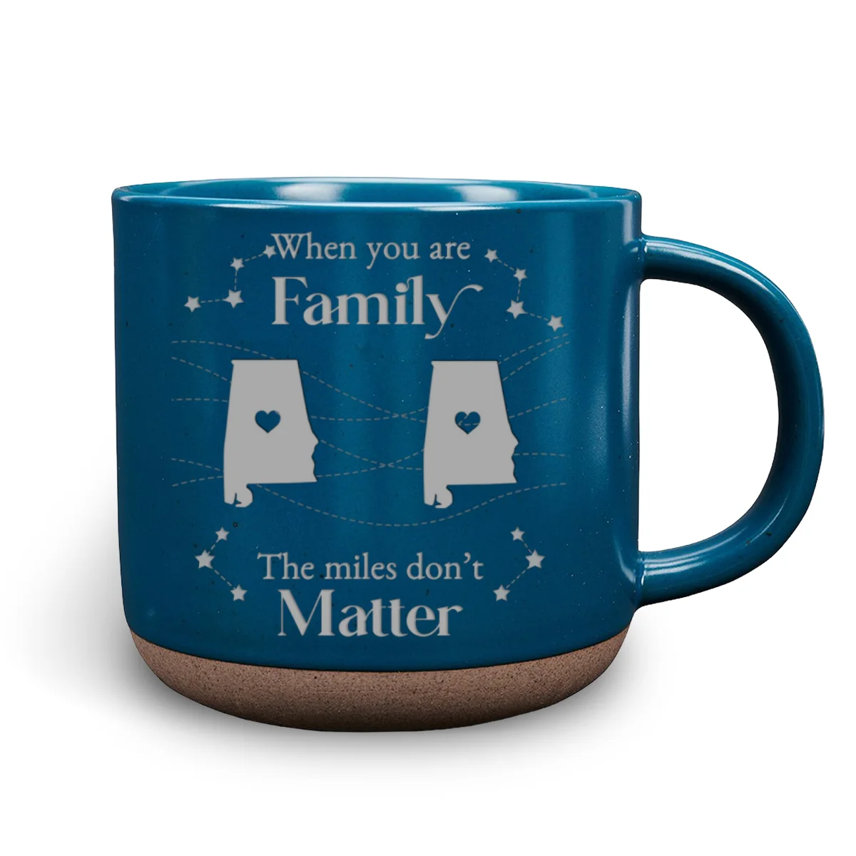 When You Are Family, Distance Does Not Matter - Personalized Custom Pottery Mug - Image 8