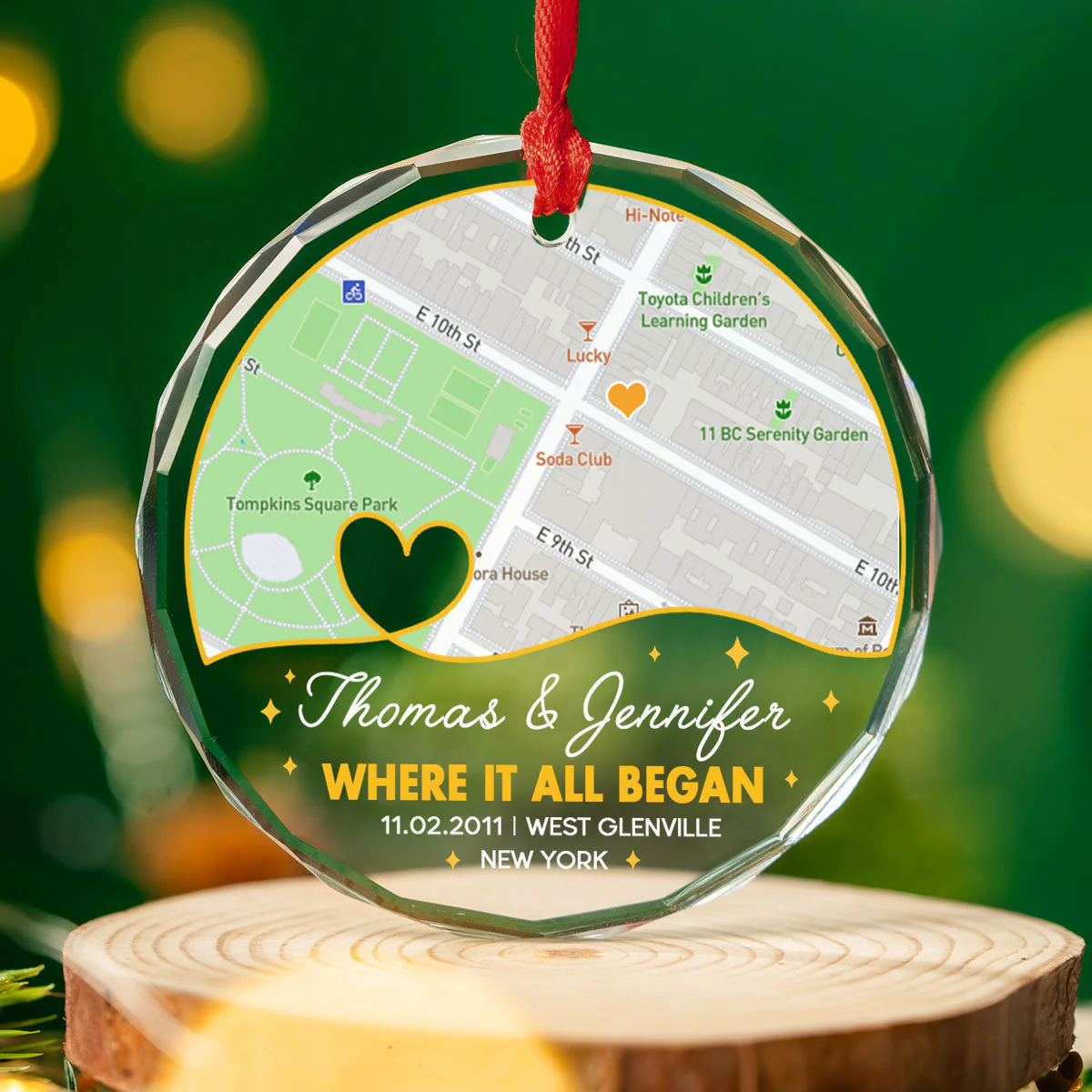 Where Everything Began - Personalized Custom Glass Ornament - Image 3