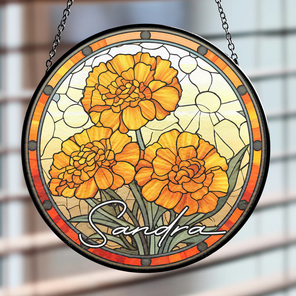 Where Flowers Bloom So Does Hope - Personalized Custom Window Hanging Suncatcher - Image 2