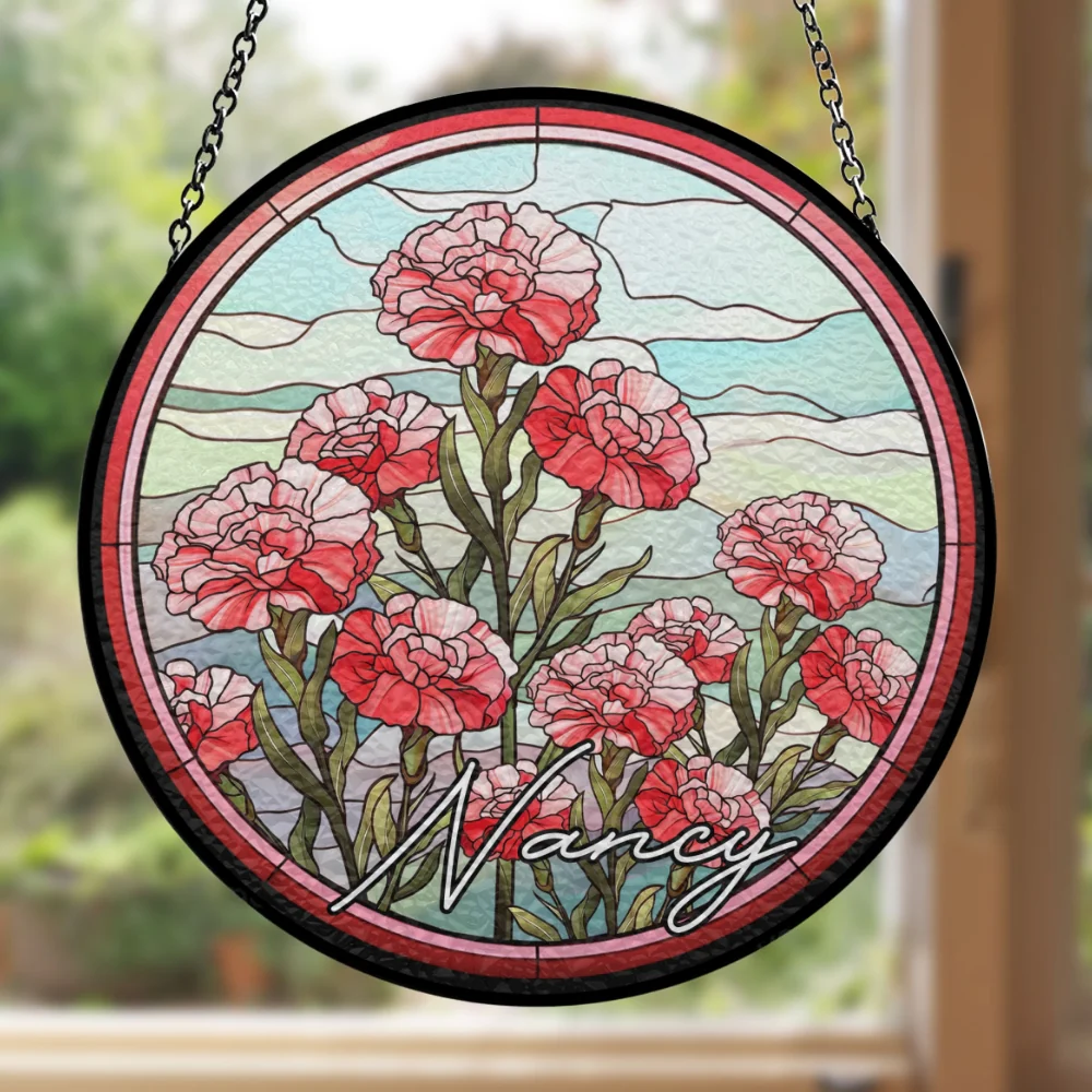 Where Flowers Bloom So Does Hope - Personalized Custom Window Hanging Suncatcher - Image 5