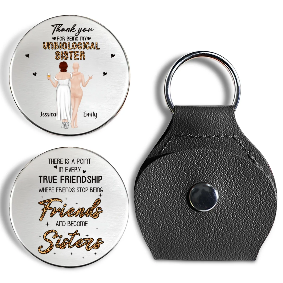 Where Friends Stop Being Friends And Become Sisters - Personalized Custom Pocket Hug - Image 7
