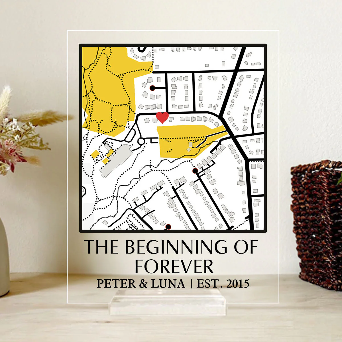 Where It All Began - Personalized Custom Acrylic Plaque With Base - Image 2