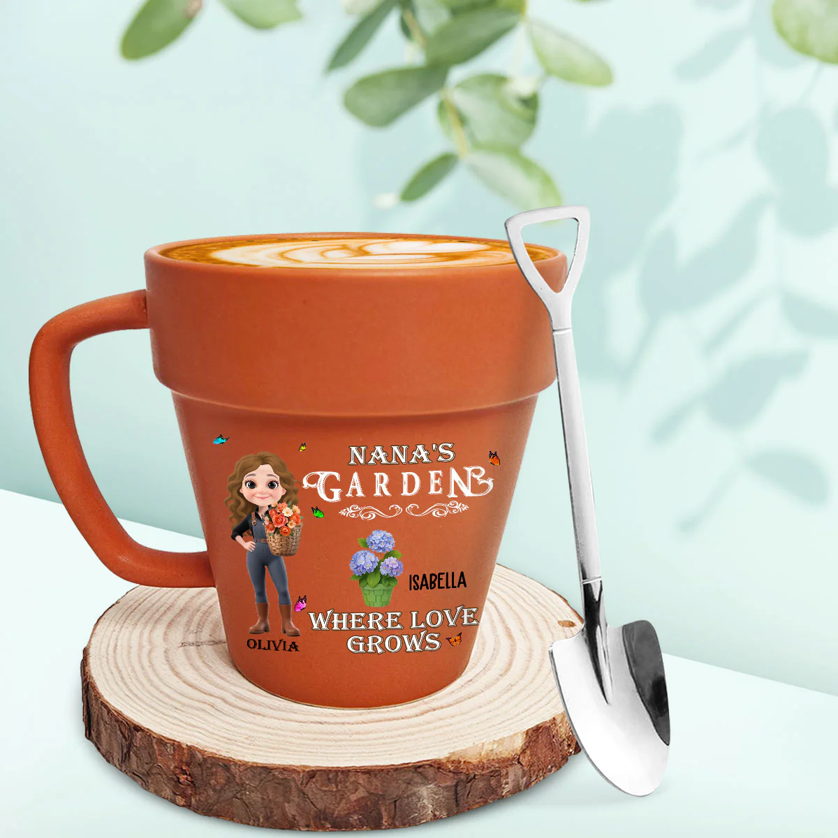 Where Love Grows - Personalized Custom Plant Pot Mug - Image 3