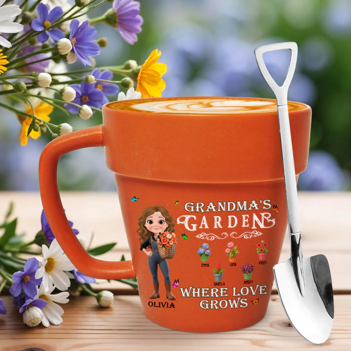Where Love Grows - Personalized Custom Plant Pot Mug - Image 5