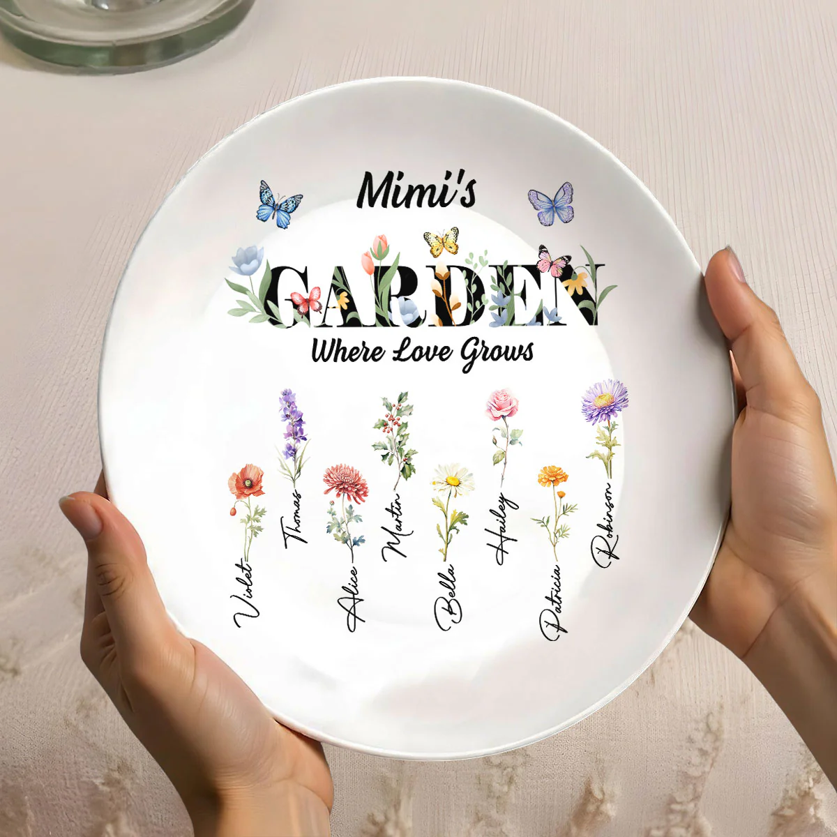 Where Love Grows - Personalized Custom Plate - Image 4