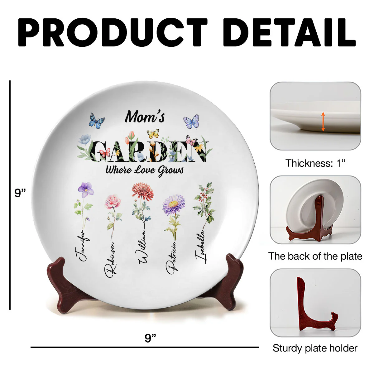 Where Love Grows - Personalized Custom Plate - Image 5