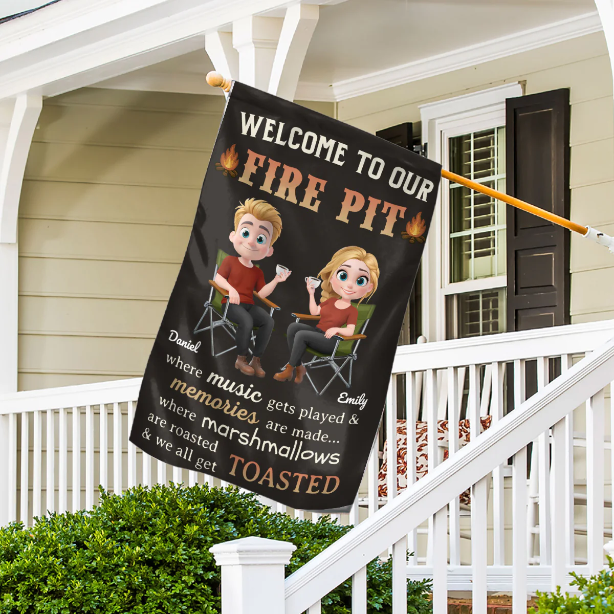 Where Marshmallows Meet Good Times - Personalized Custom Flag - Image 3