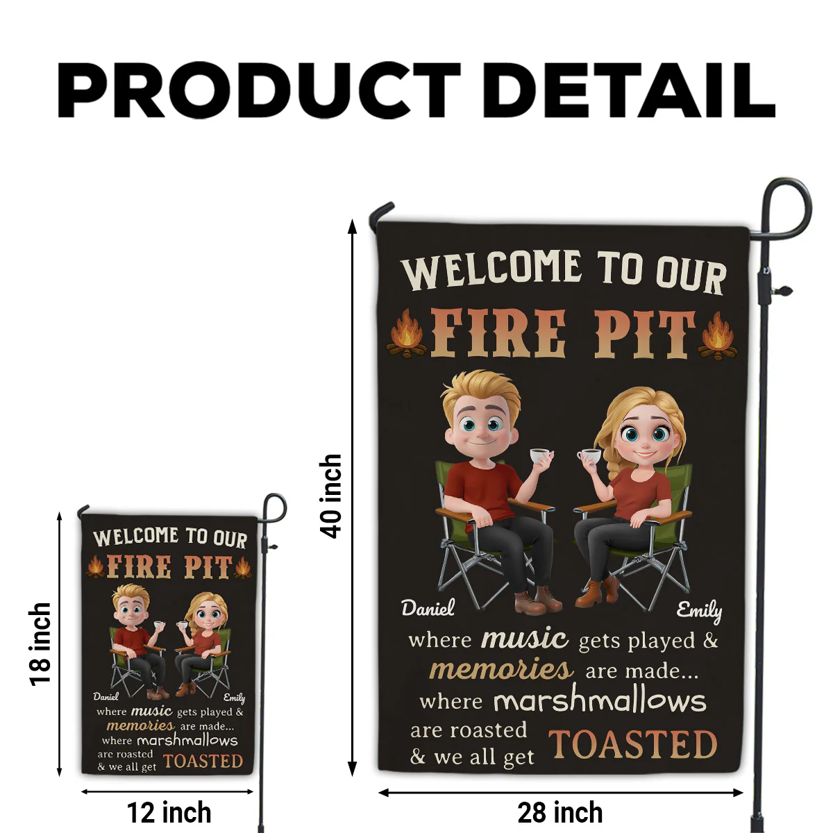 Where Marshmallows Meet Good Times - Personalized Custom Flag - Image 6