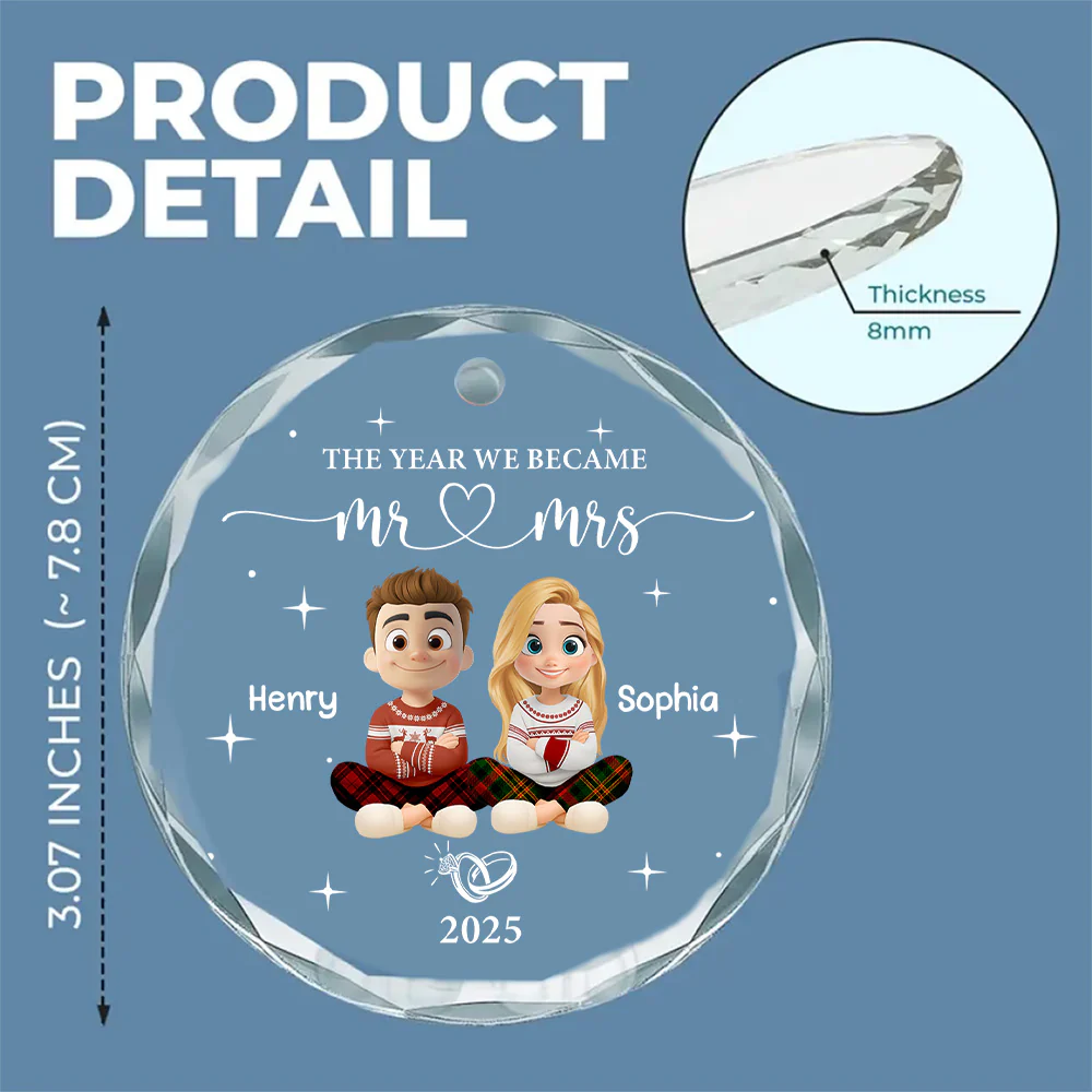 Where Our Forever Journey Began - Personalized Custom Glass Ornament - Image 6